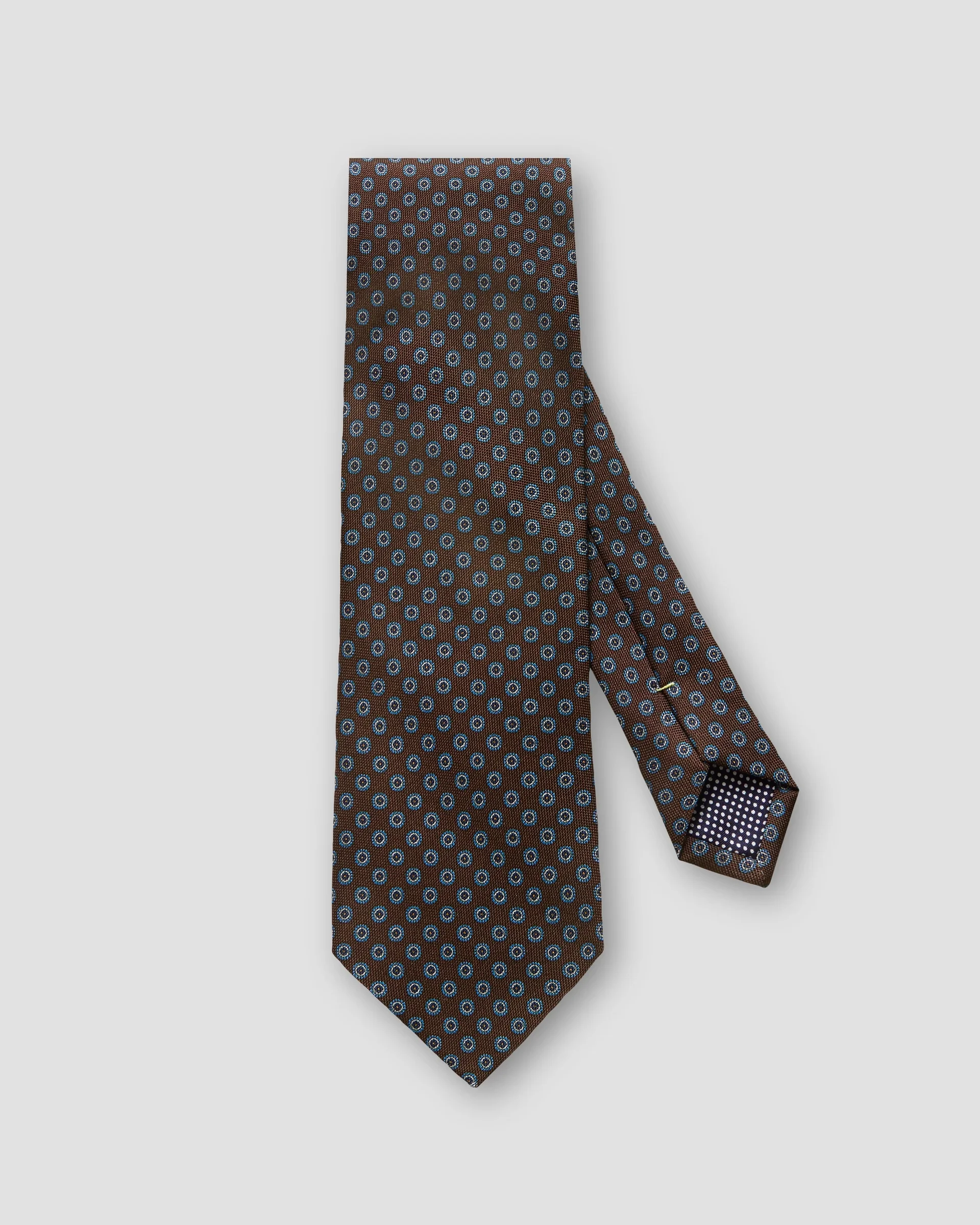 Eton Brown Geometric Silk Tie