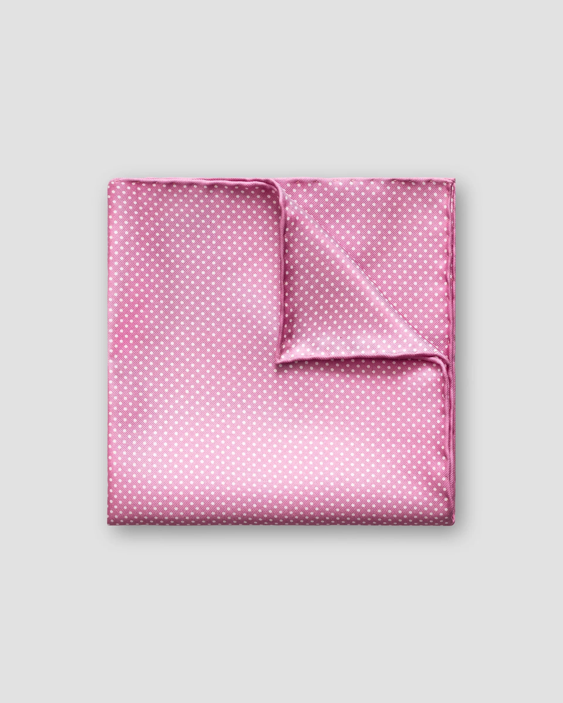 Eton Pink Polka Dots Silk Pocket Square