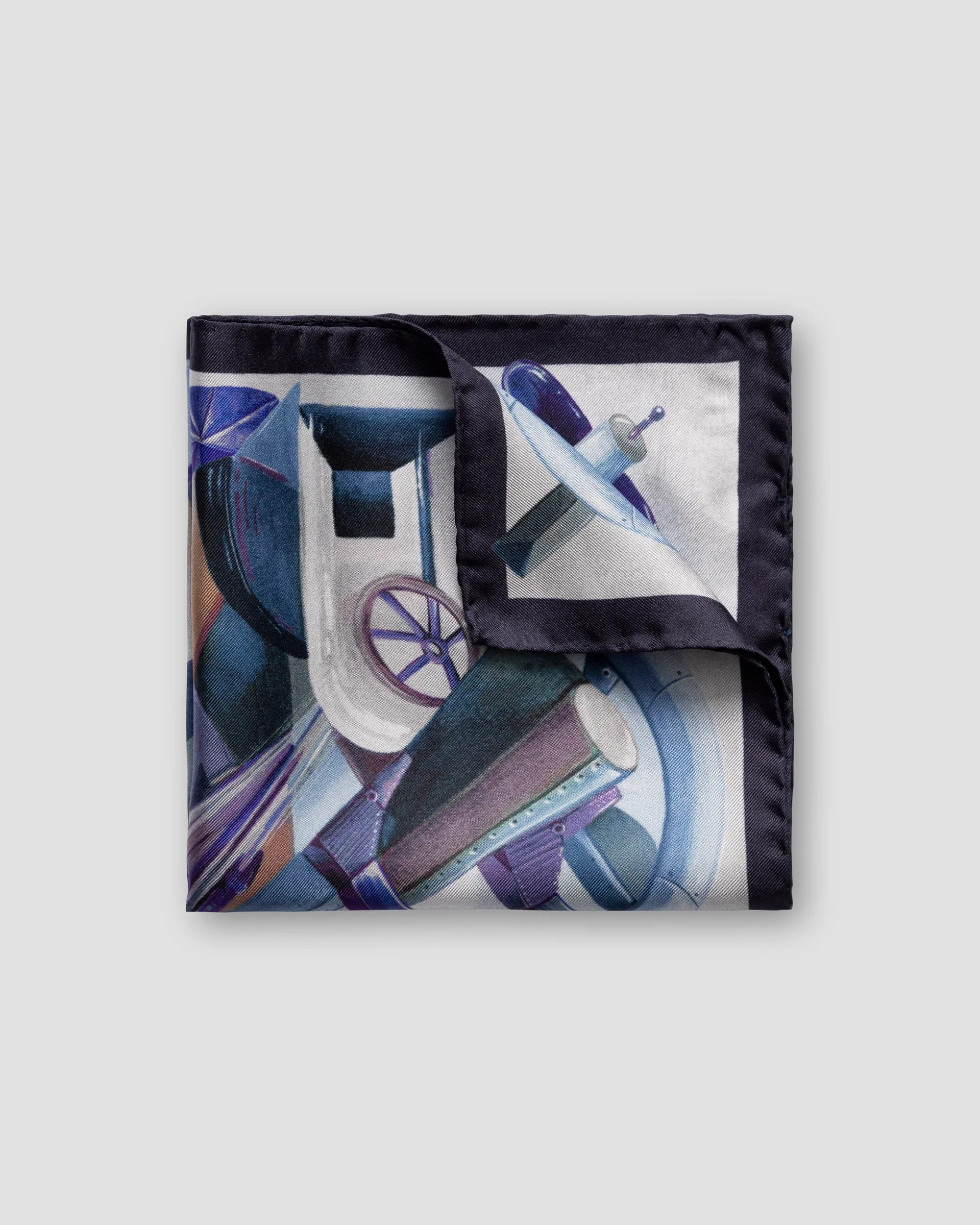 Eton Blue Rocket Man Pocket Square
