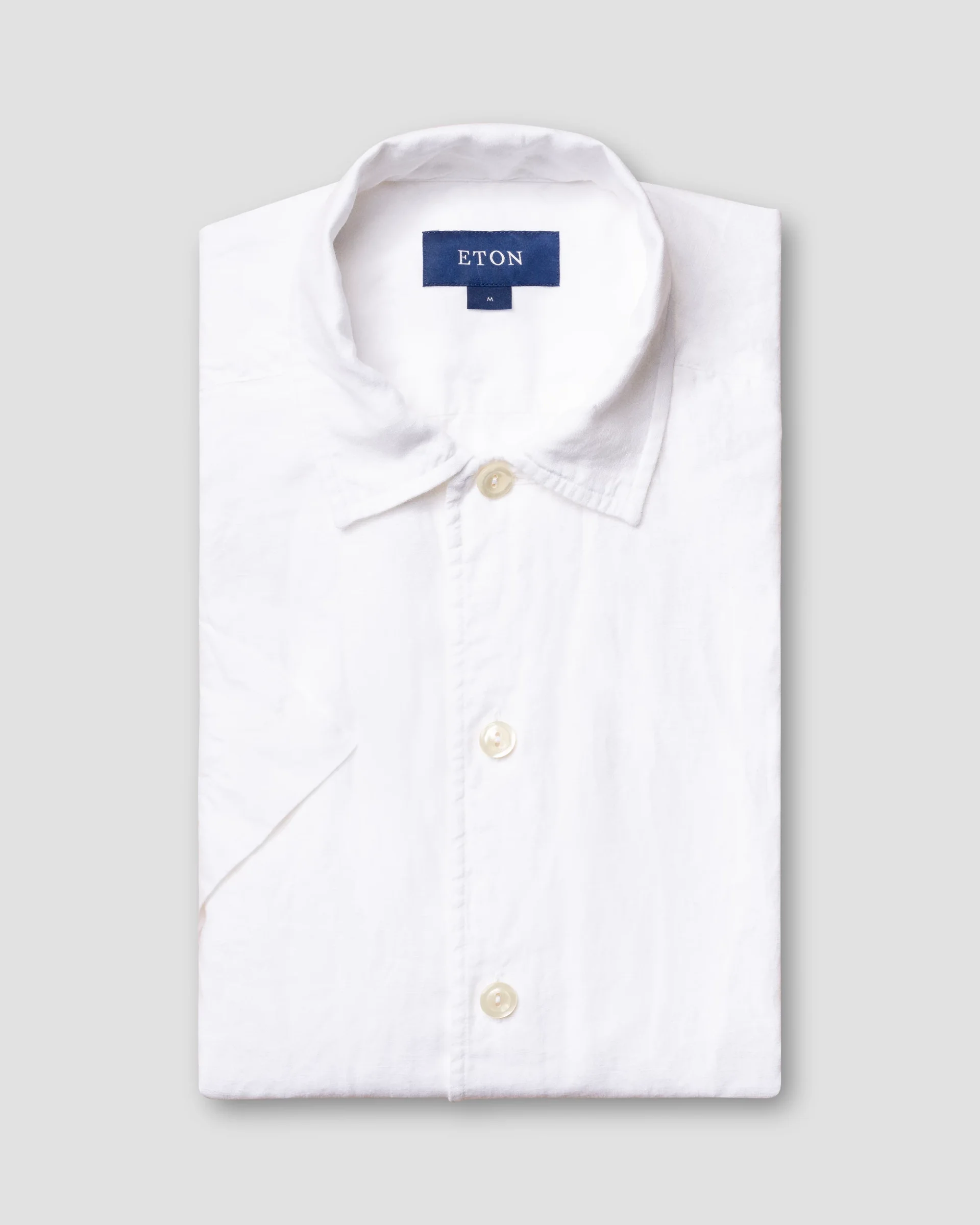 Eton White Linen Shirt | Size  M