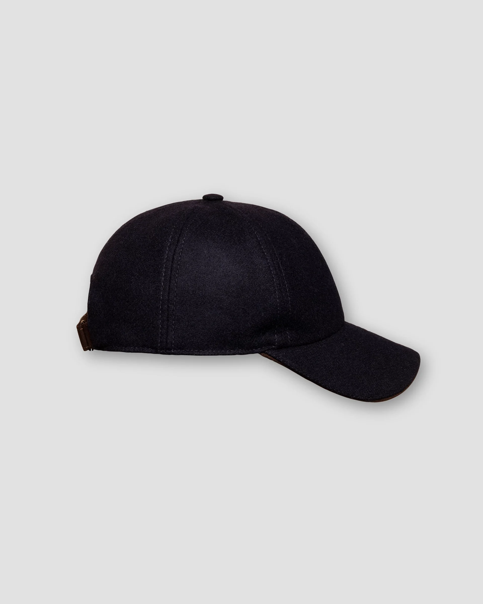 Eton Navy Flannel Wool Blend Baseball Cap