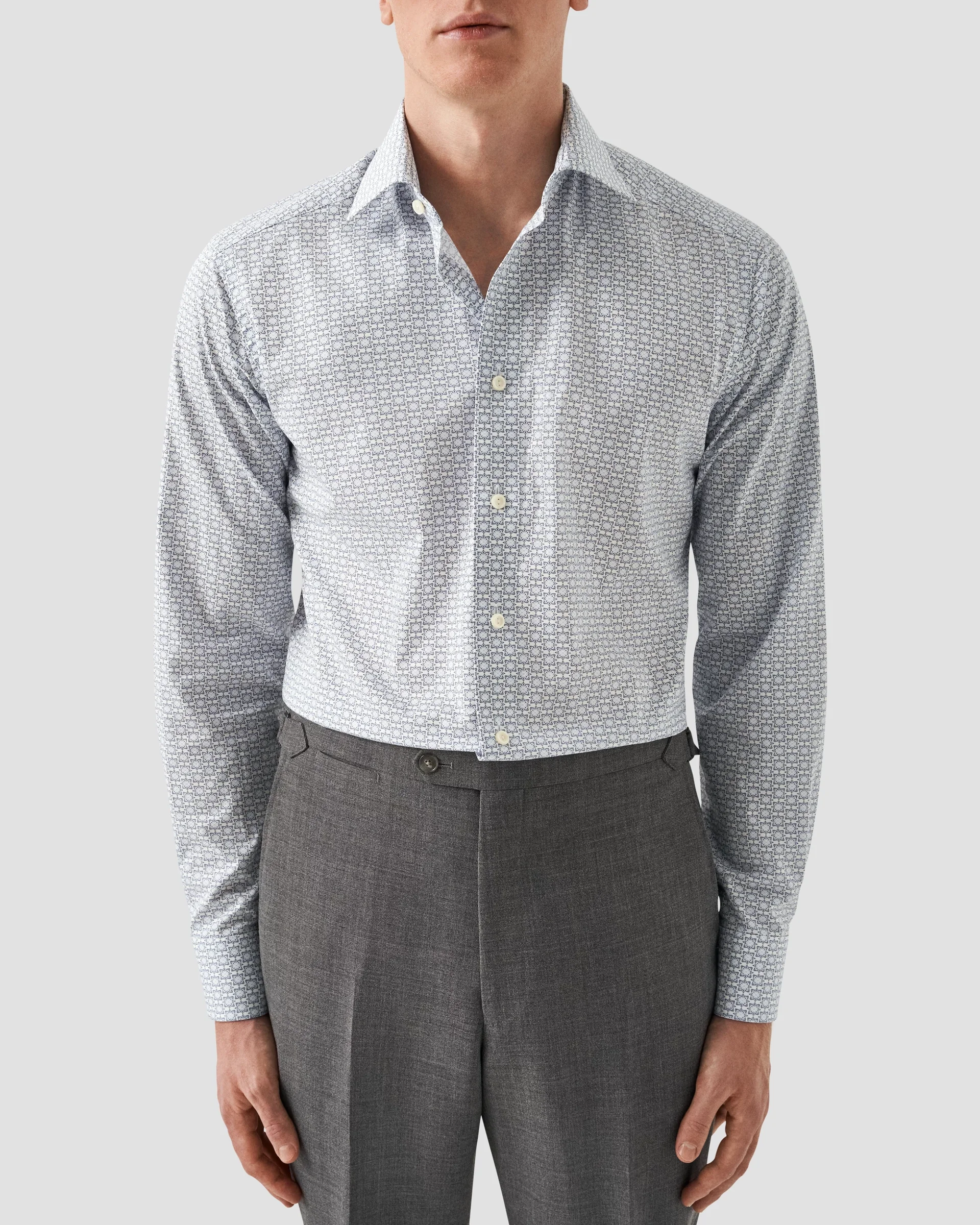 Eton Geometric Print Signature Twill Shirt | Slim fit | Storlek  40