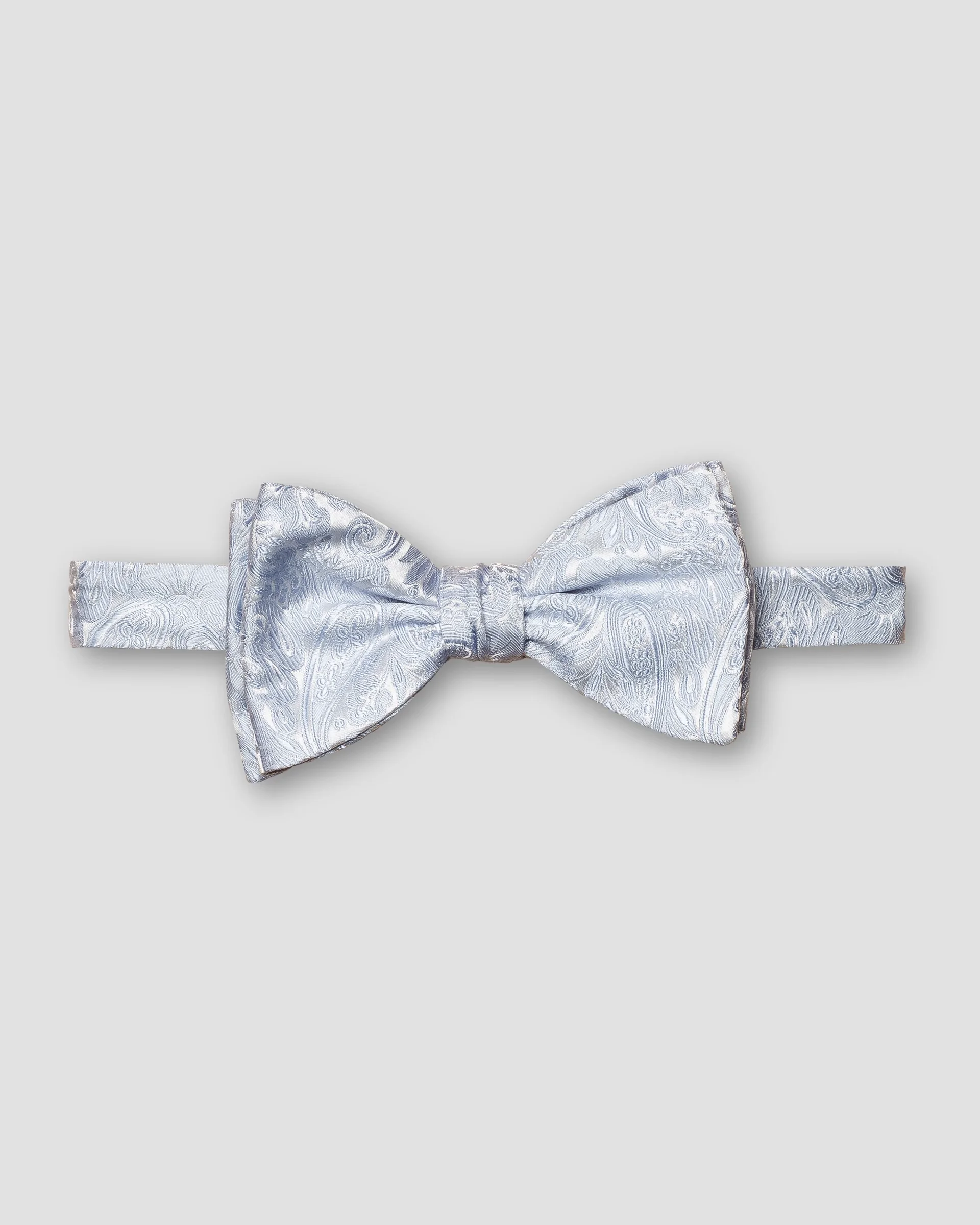 Eton Light Blue Paisley Silk Bow Tie — Ready Tied