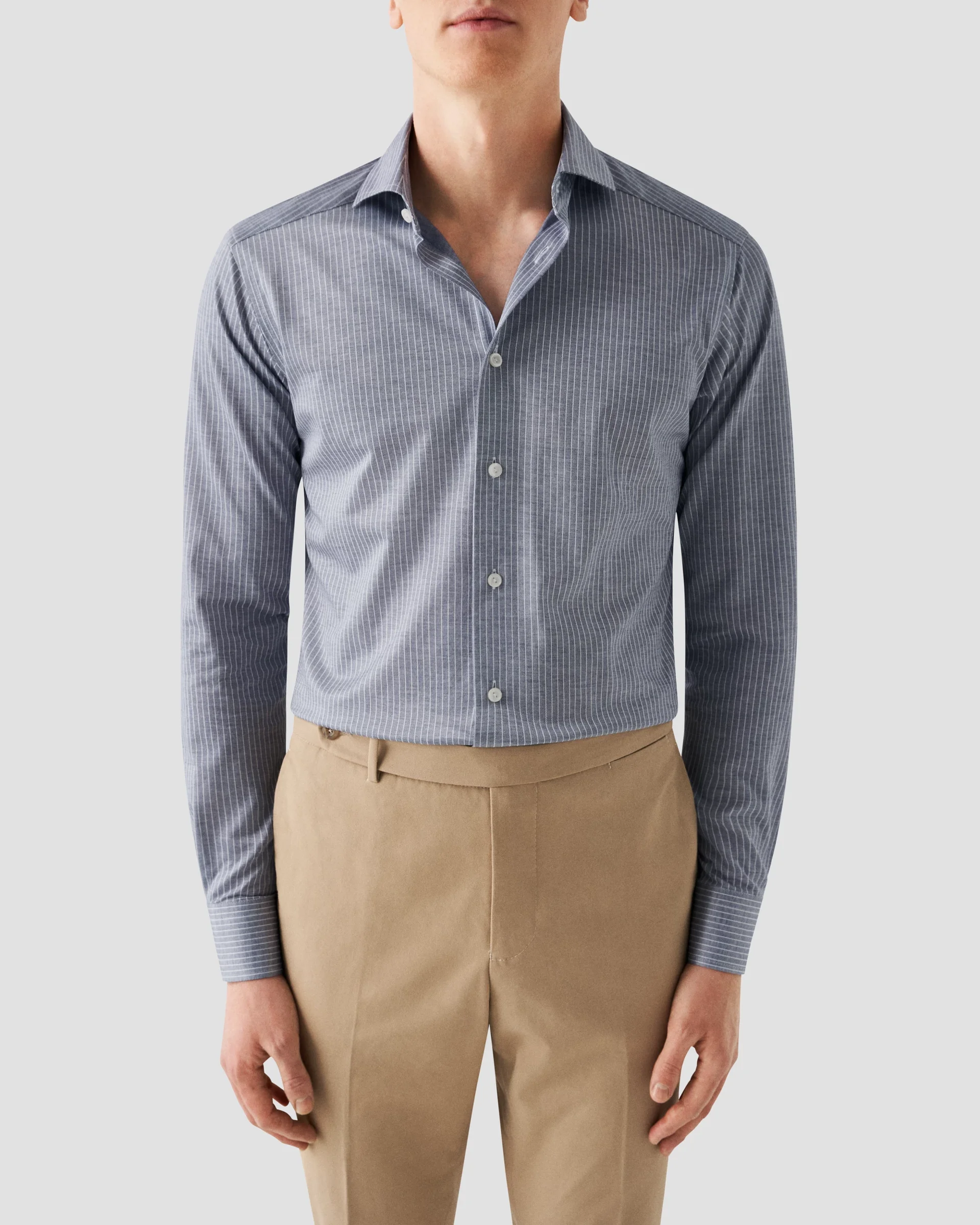 Eton Blue King Knit Shirt | Size  40