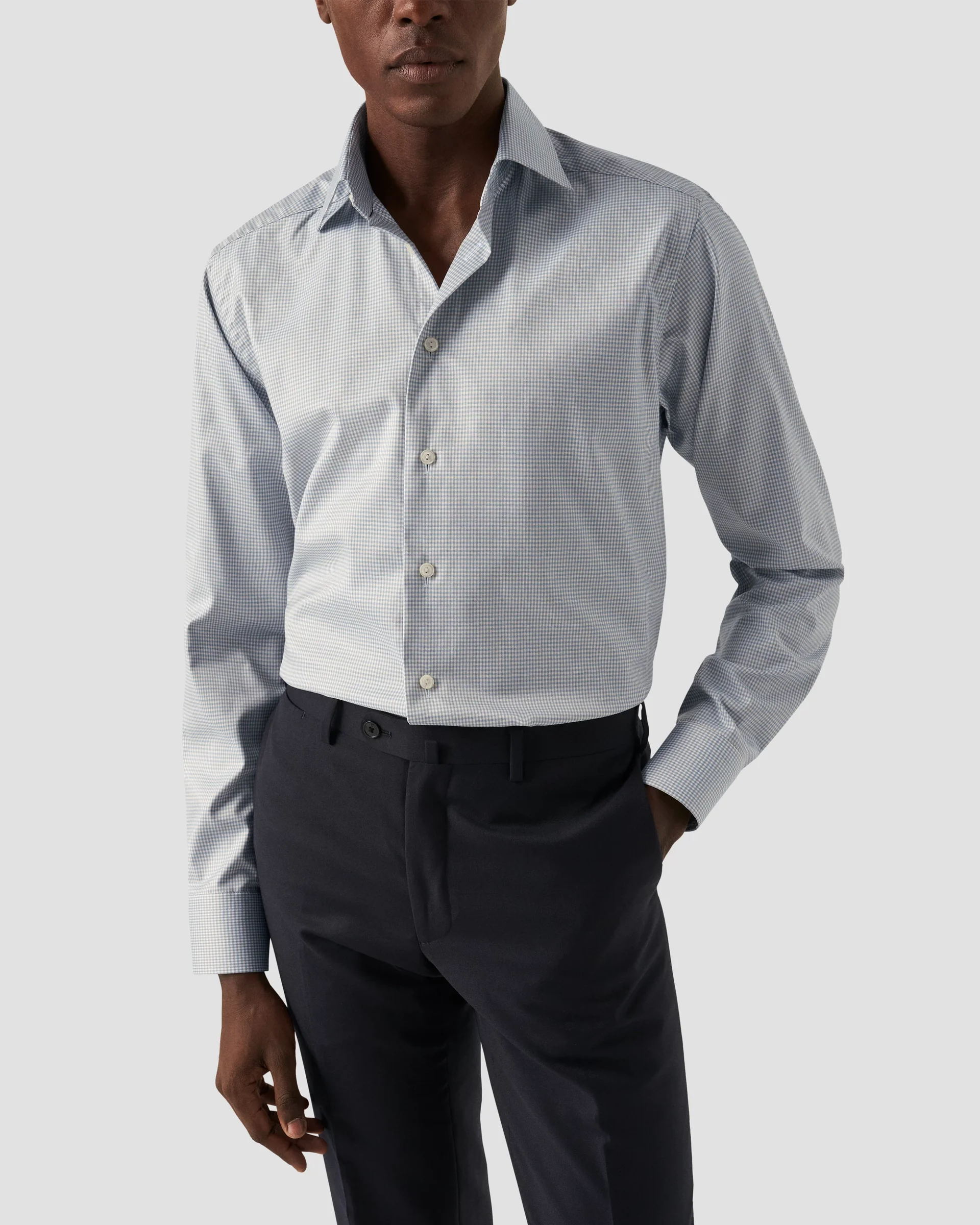 Eton Checked Cotton TENCEL™ Lyocell Shirt | Slim fit | Size  42