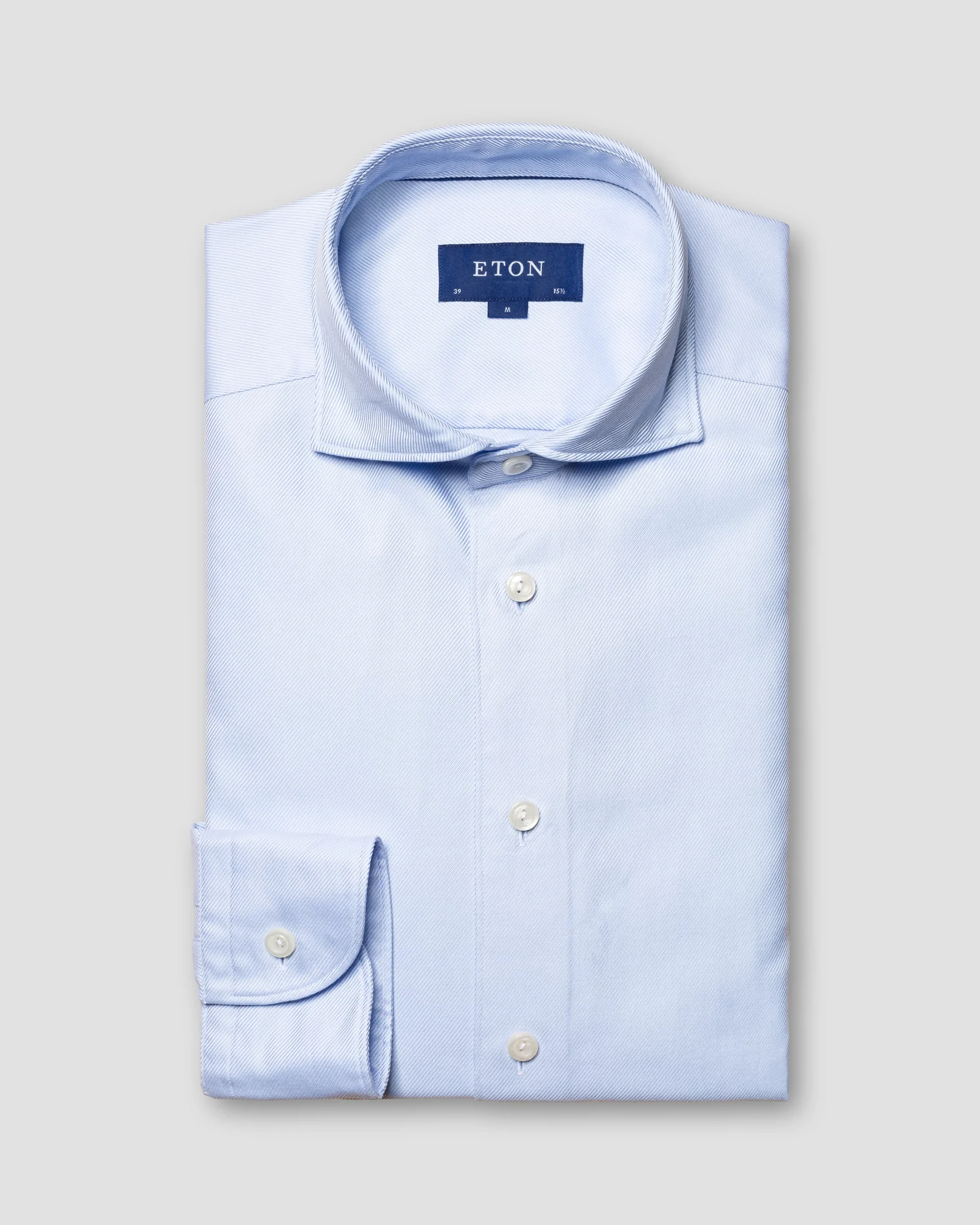 Eton Soft Texture Twill Light Blue | Slim fit | Size  44