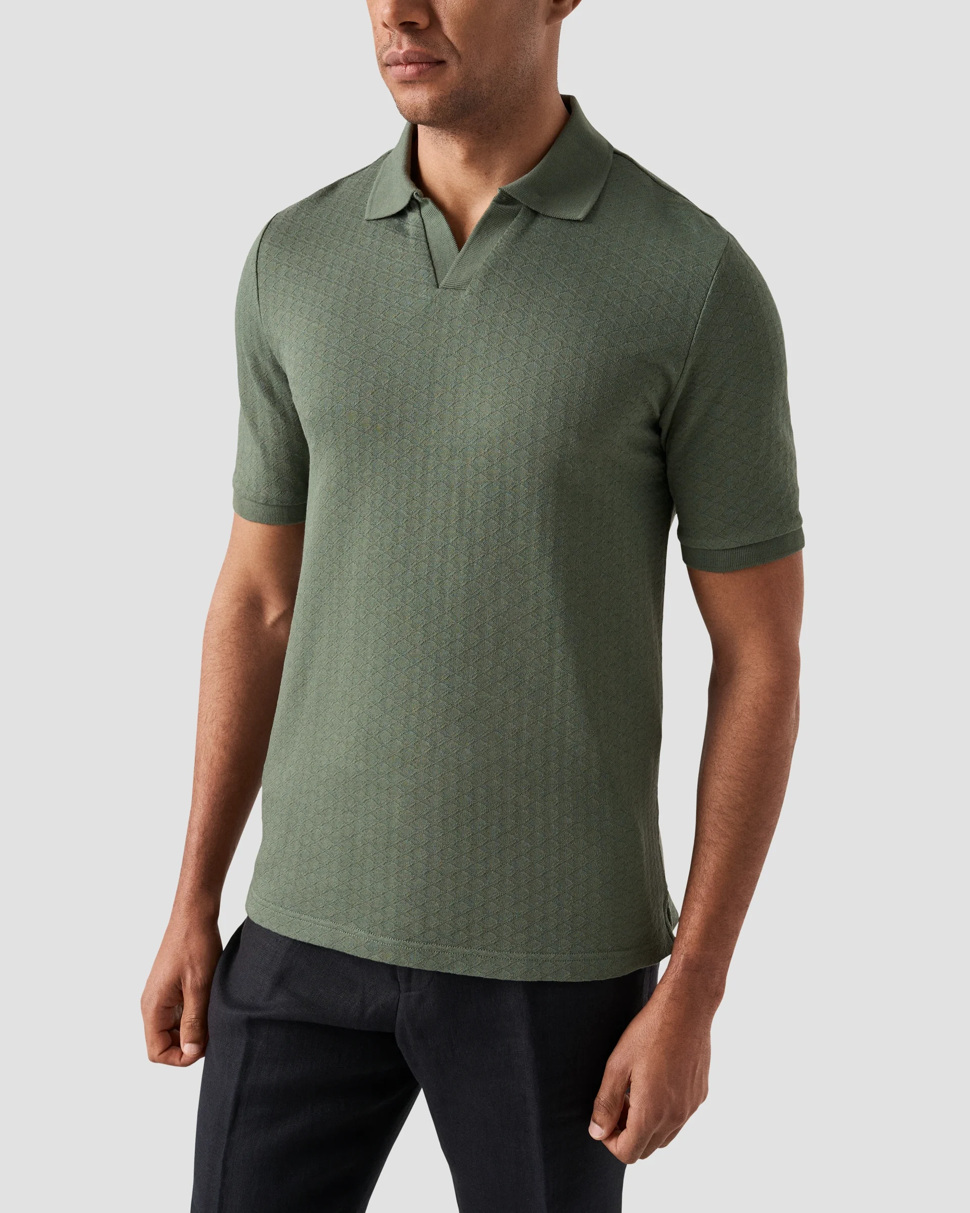Eton Jacquard Polo Shirt | Regular Fit | Size  S