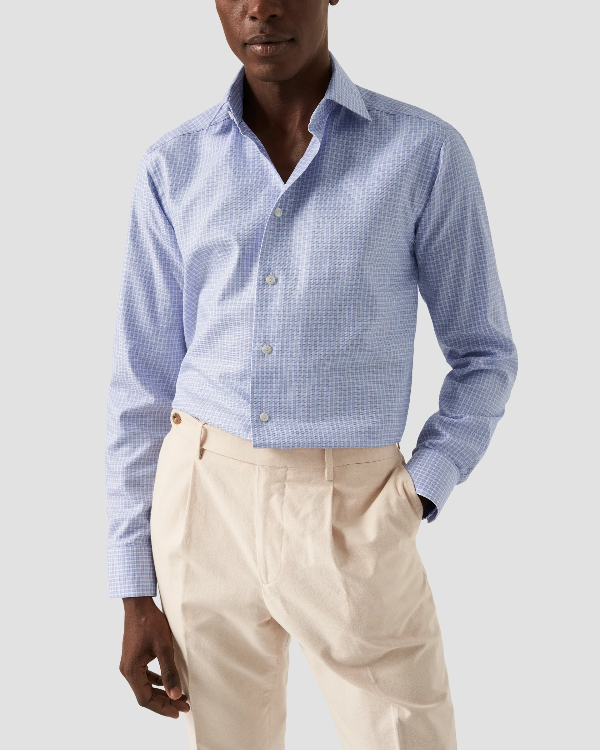 Eton Checked Signature Twill Dress Shirt | Slim fit | Size  43