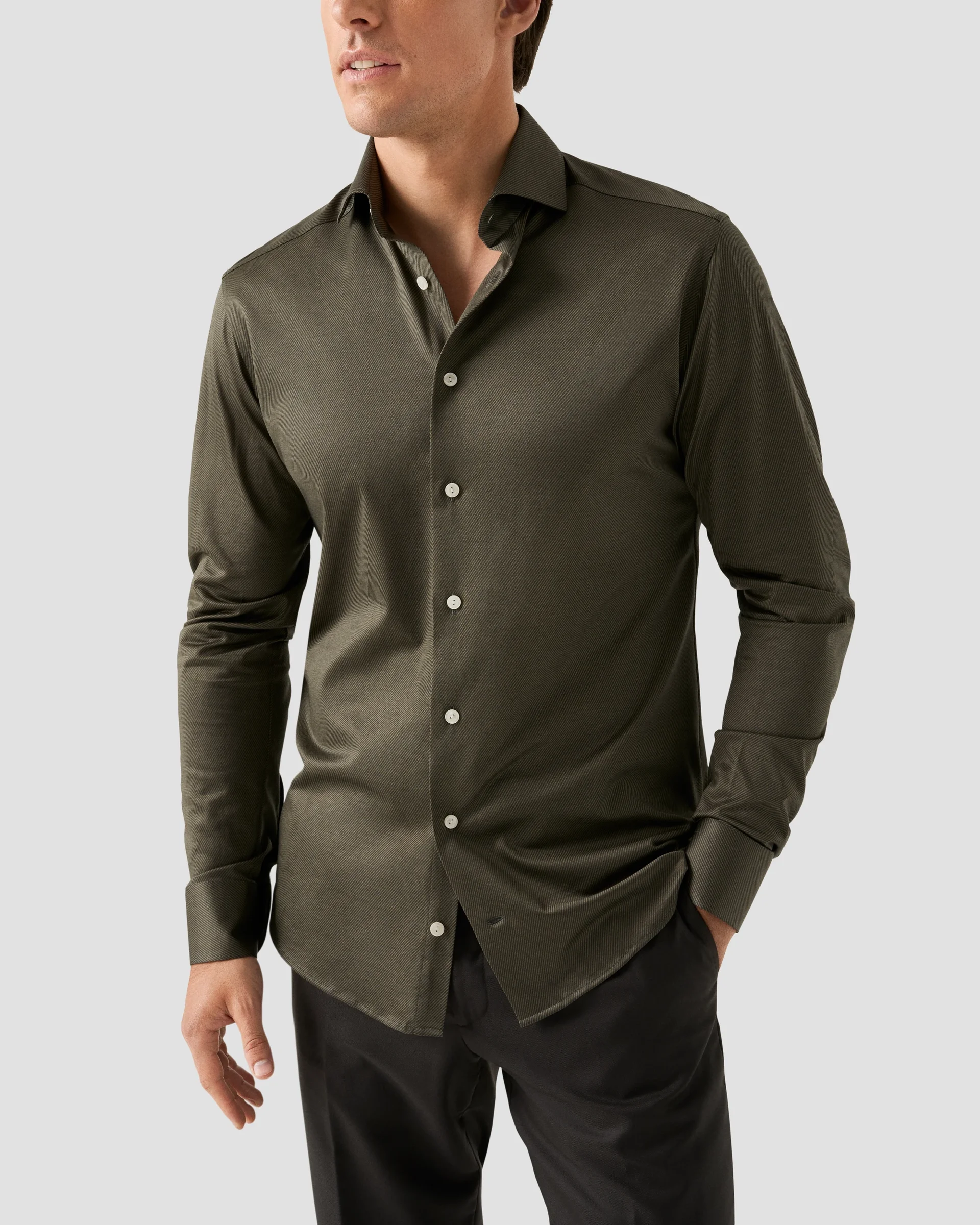 Eton Solid King Knit Shirt | Slim fit | Size  39