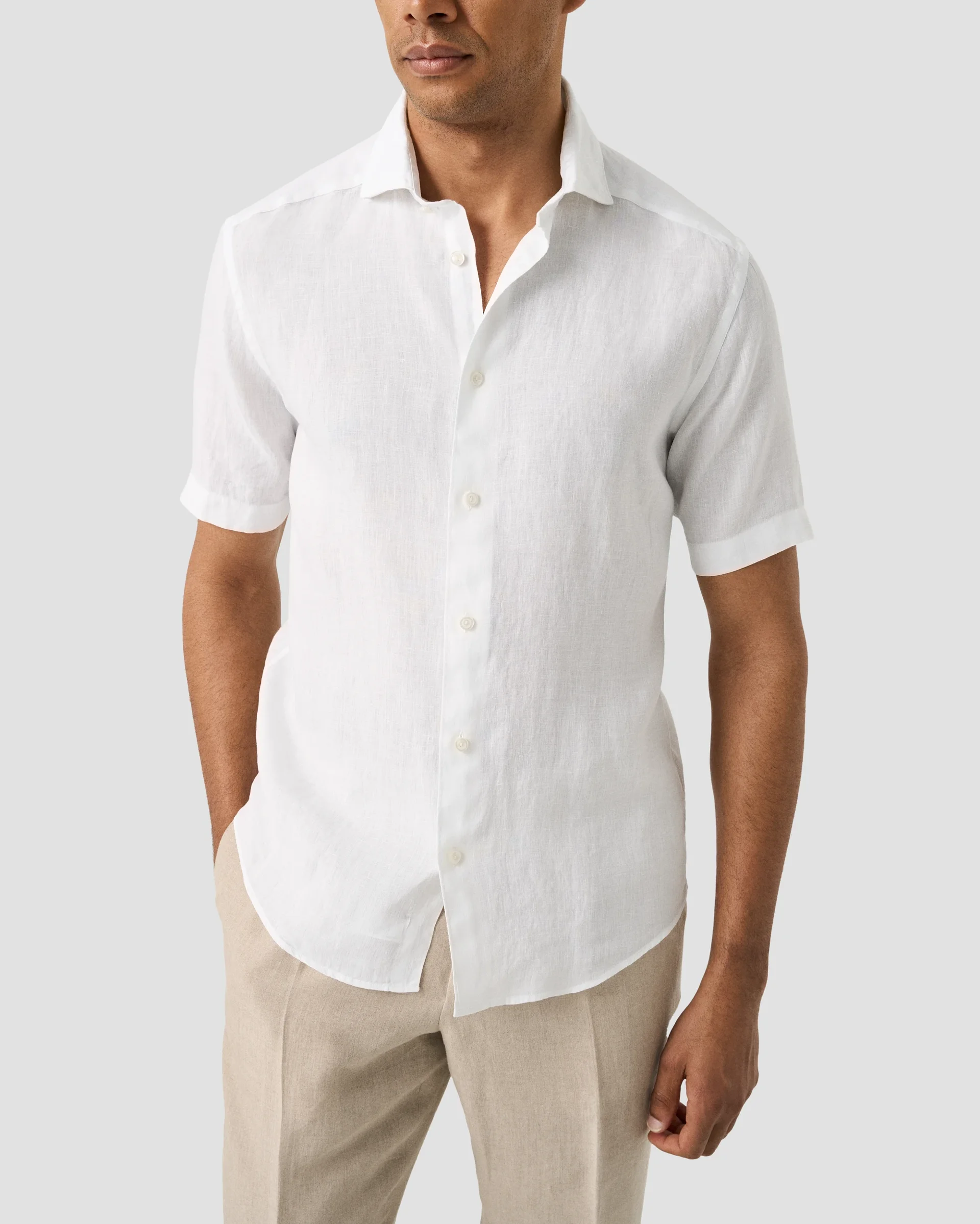 Eton Short Sleeve Linen Shirt | Regular Fit | Size  3XL