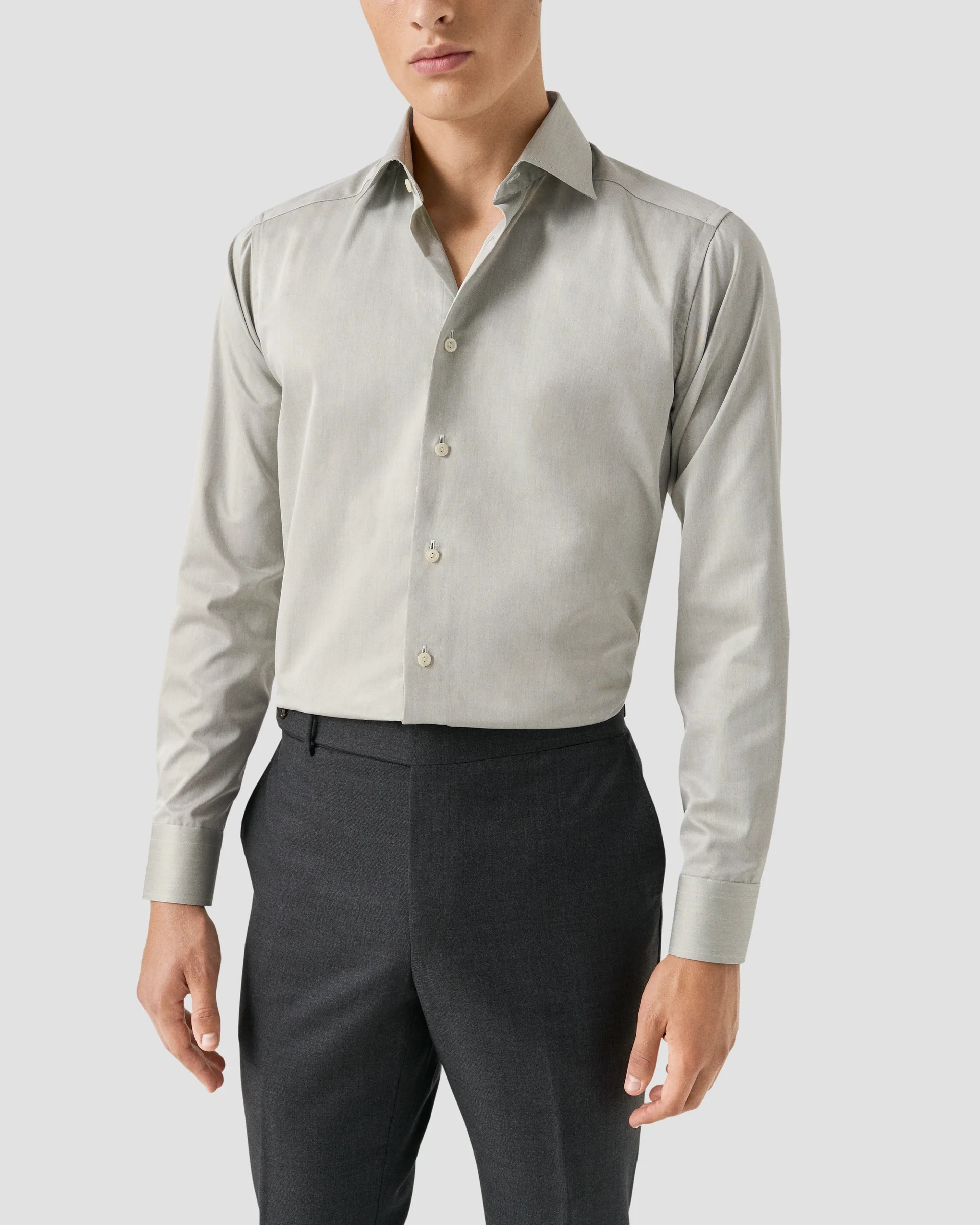 Eton Solid Signature Twill Dress Shirt | Contemporary fit | Size  42