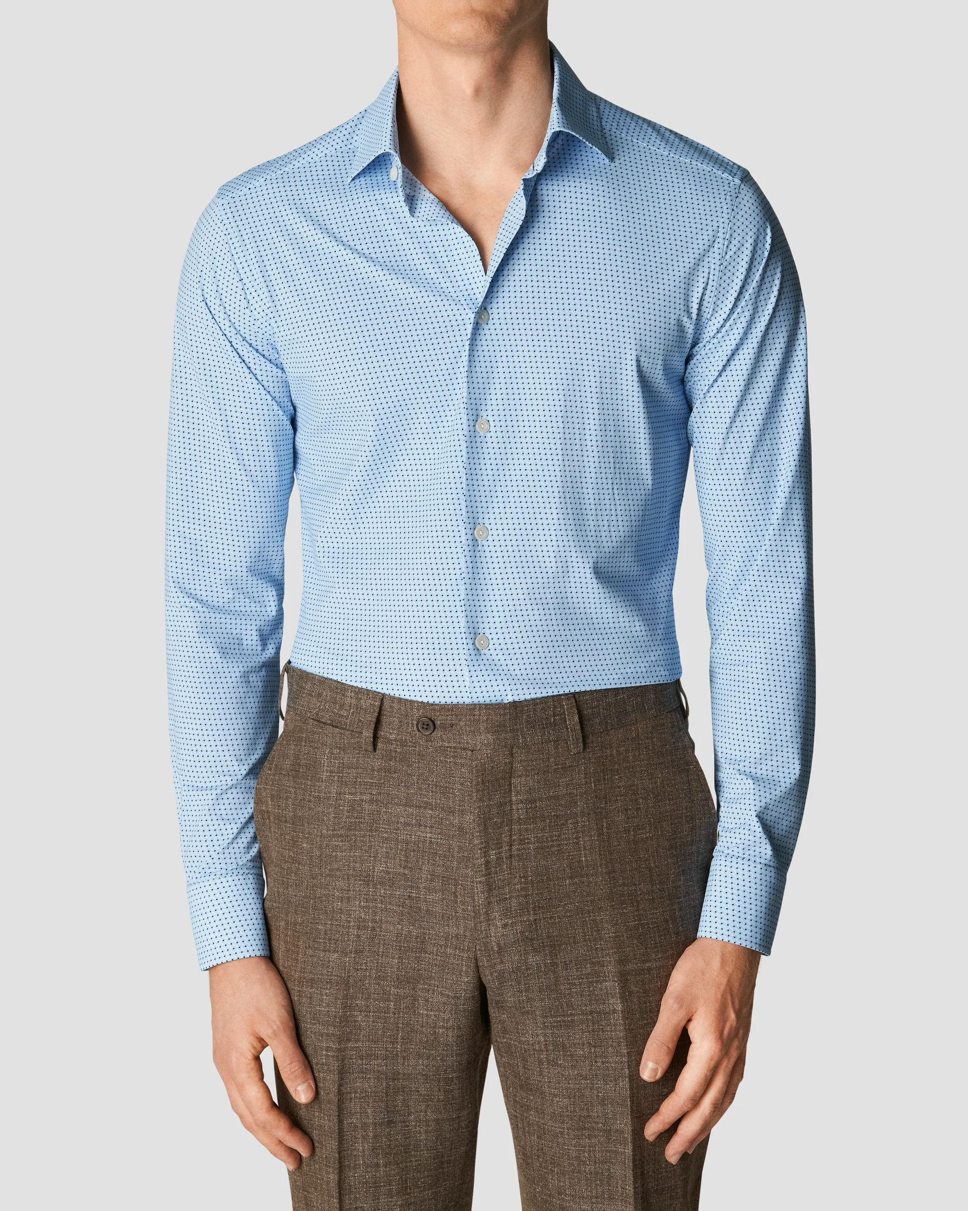 Eton Light Blue 4-way Stretch | Slim fit | Size  41
