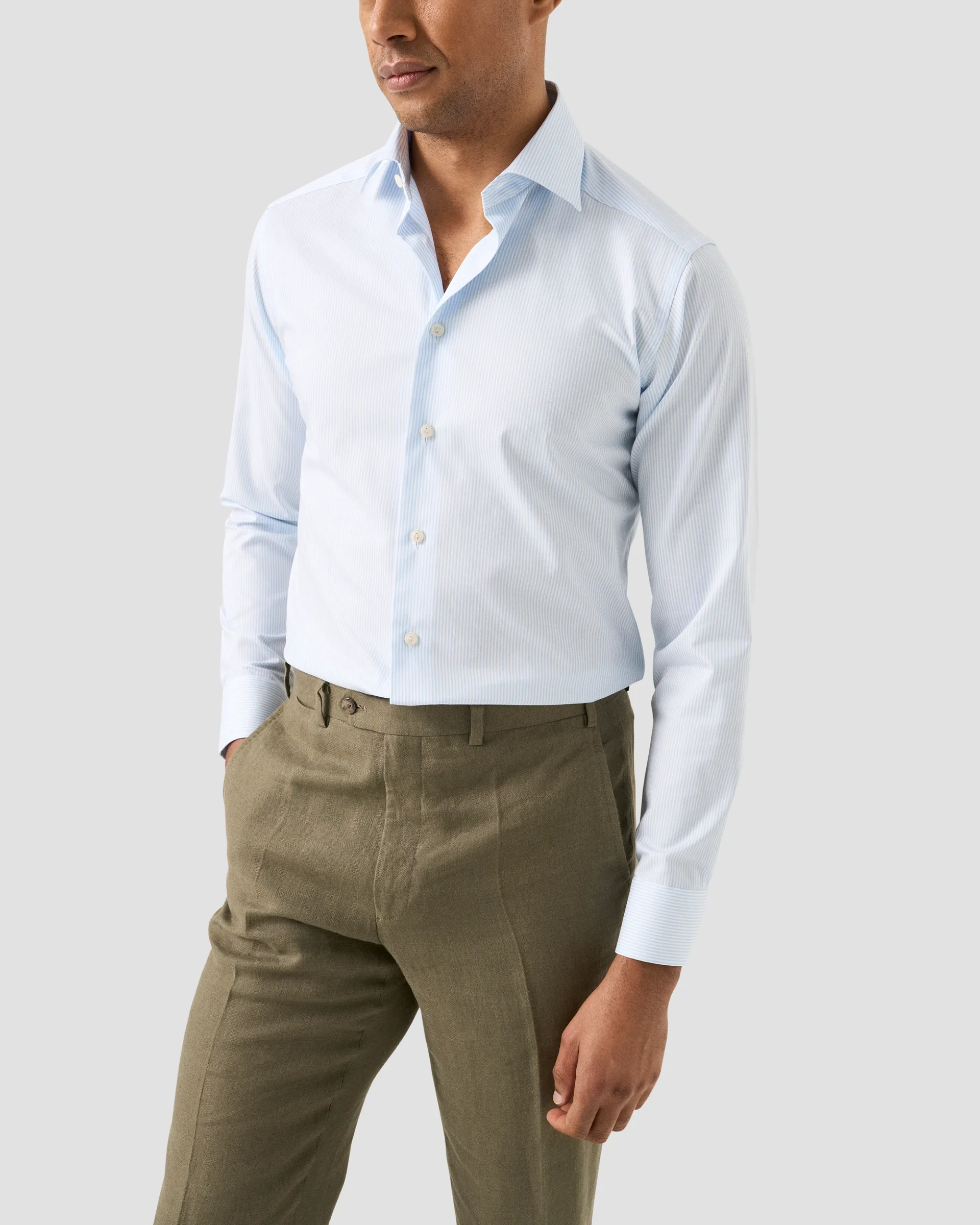 Eton Randig Skjorta - Cotton TENCEL™ Lyocell | Slim fit | Storlek  42