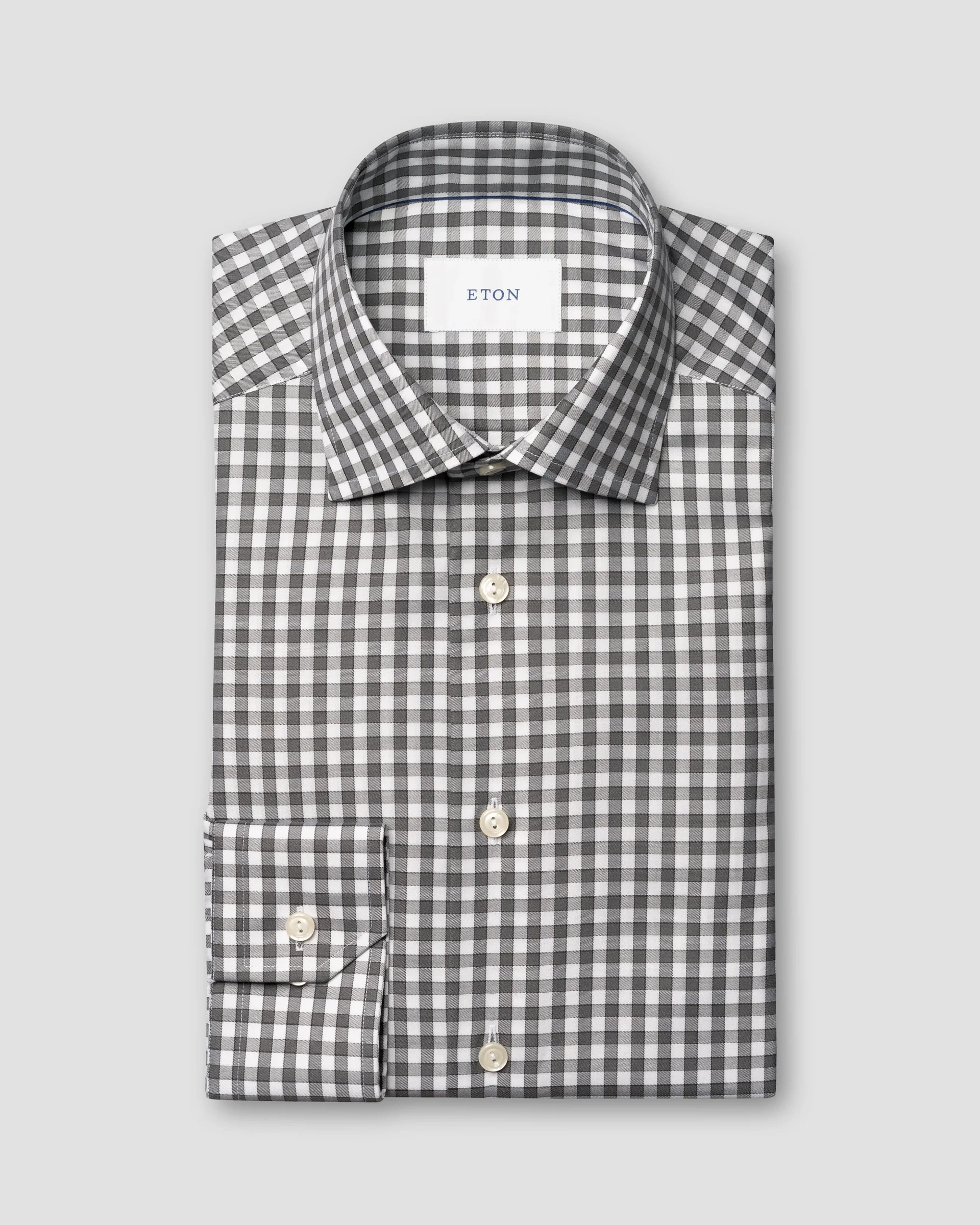 Eton Checked Twill Dress Shirt | Contemporary fit | Size  41