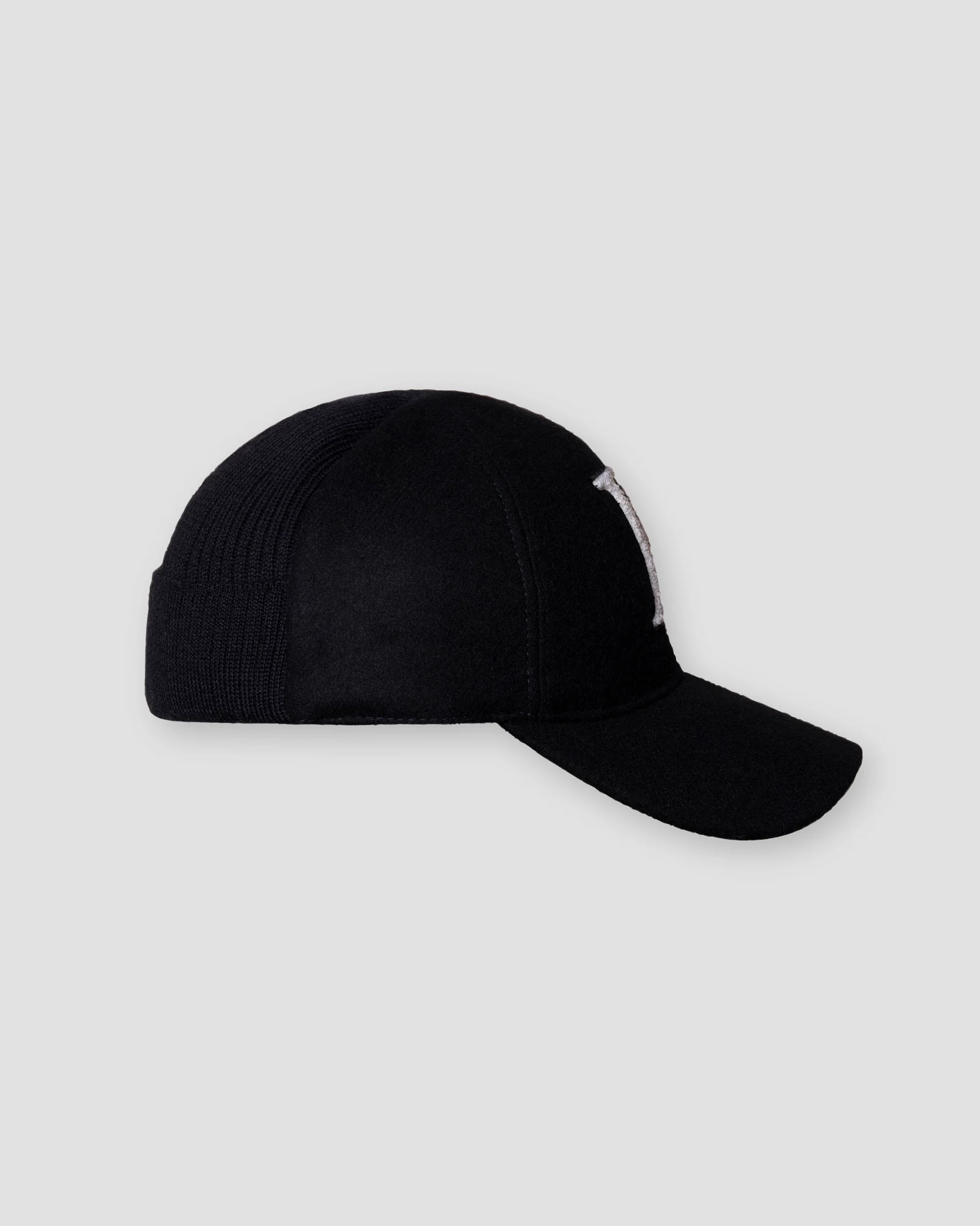 Eton Navy Blue E-Patch Knit Wool Cap
