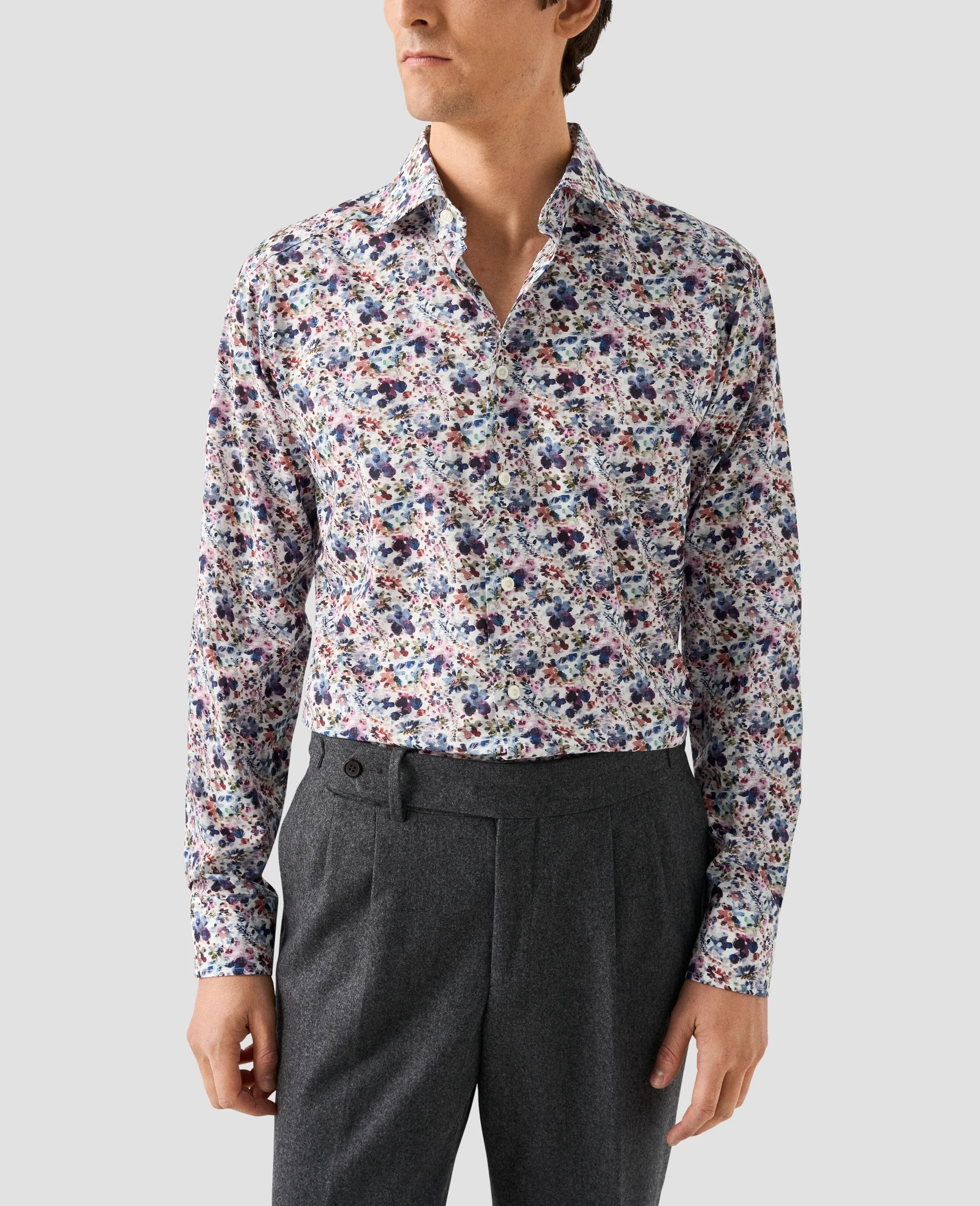 Eton Floral Signature Twill Dress Shirt | Contemporary fit | Size  38
