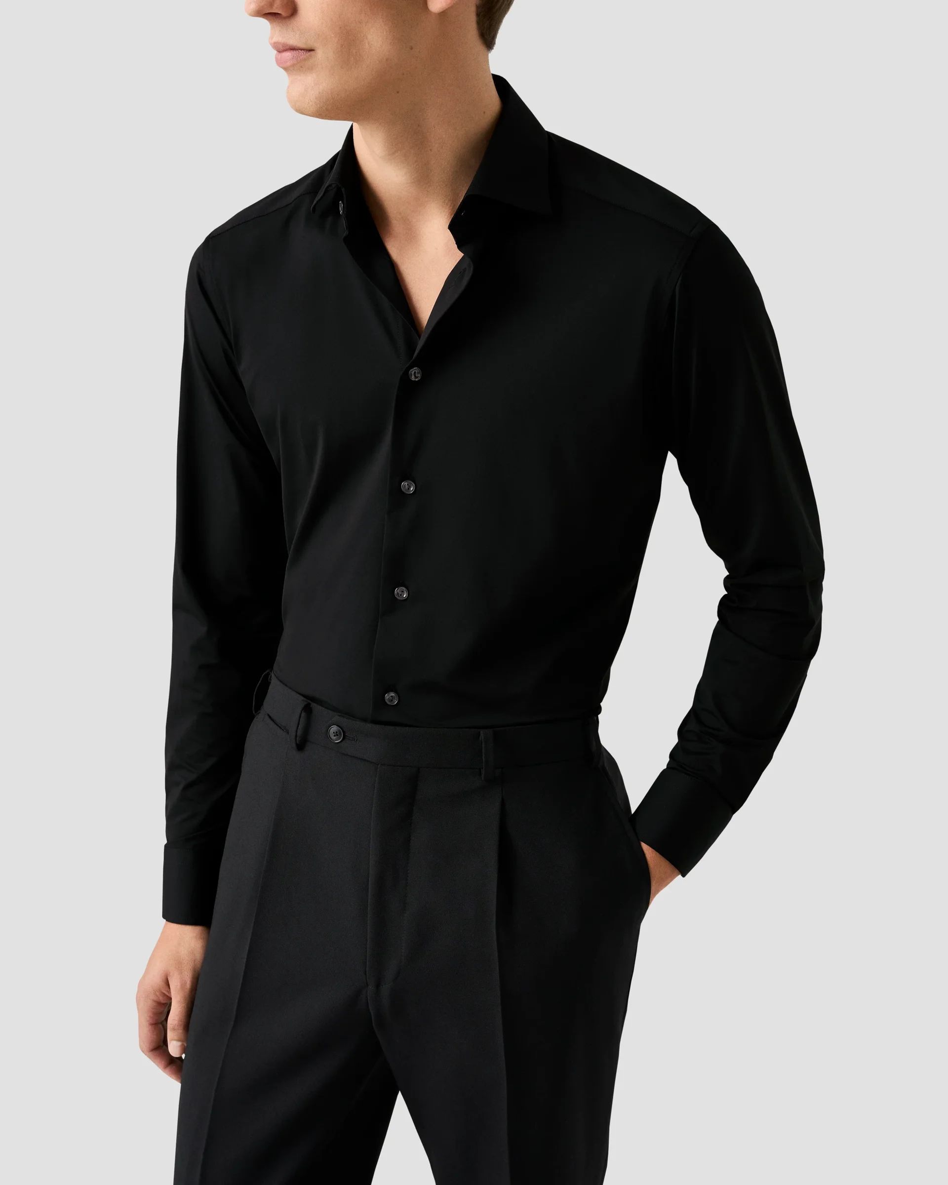Eton Solid Four-Way Stretch Shirt | Slim fit | Size  43
