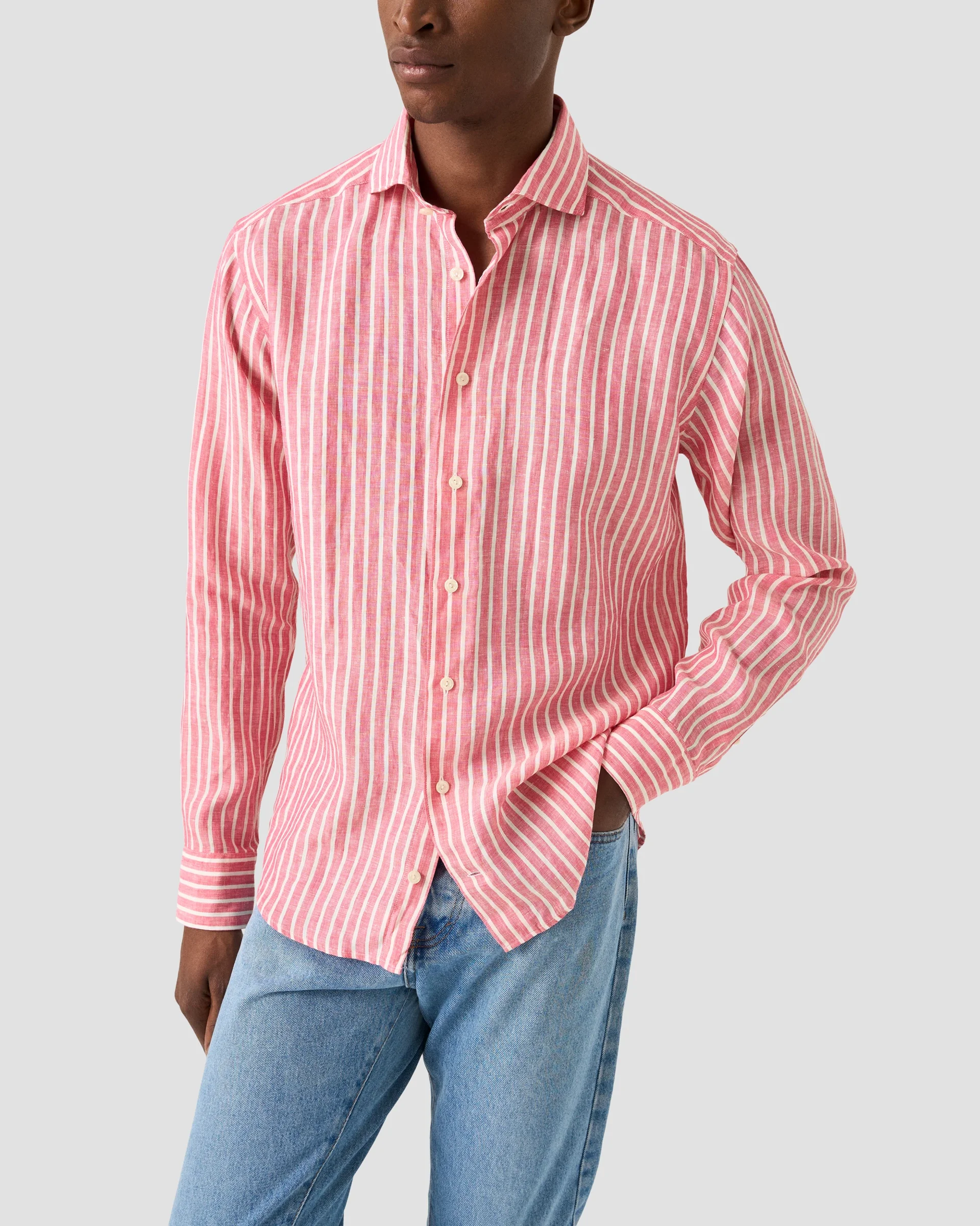 Eton Striped Linen Shirt | Slim fit | Size  39