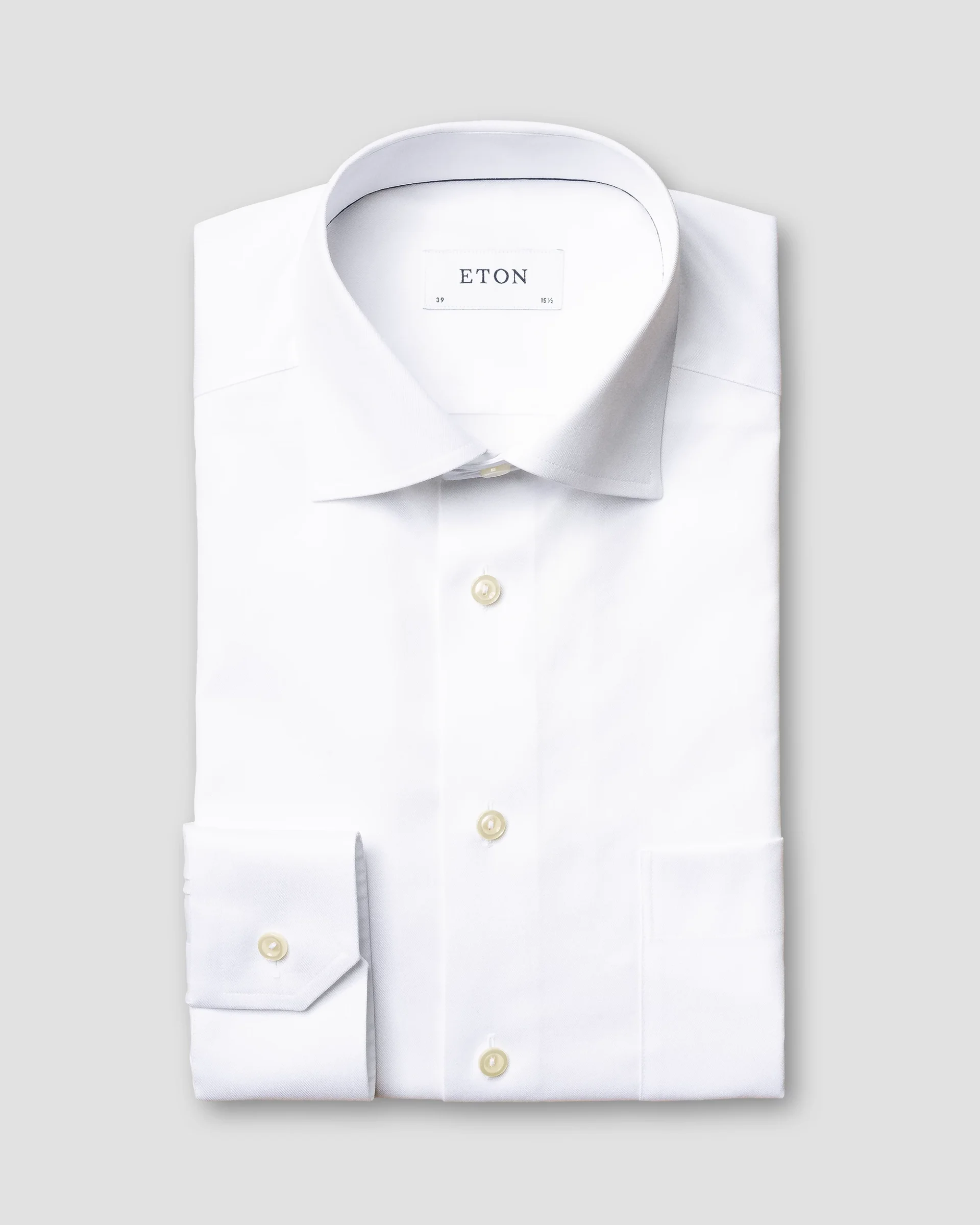 Eton White Signature Twill Dress Shirt | Classic  fit | Size  49