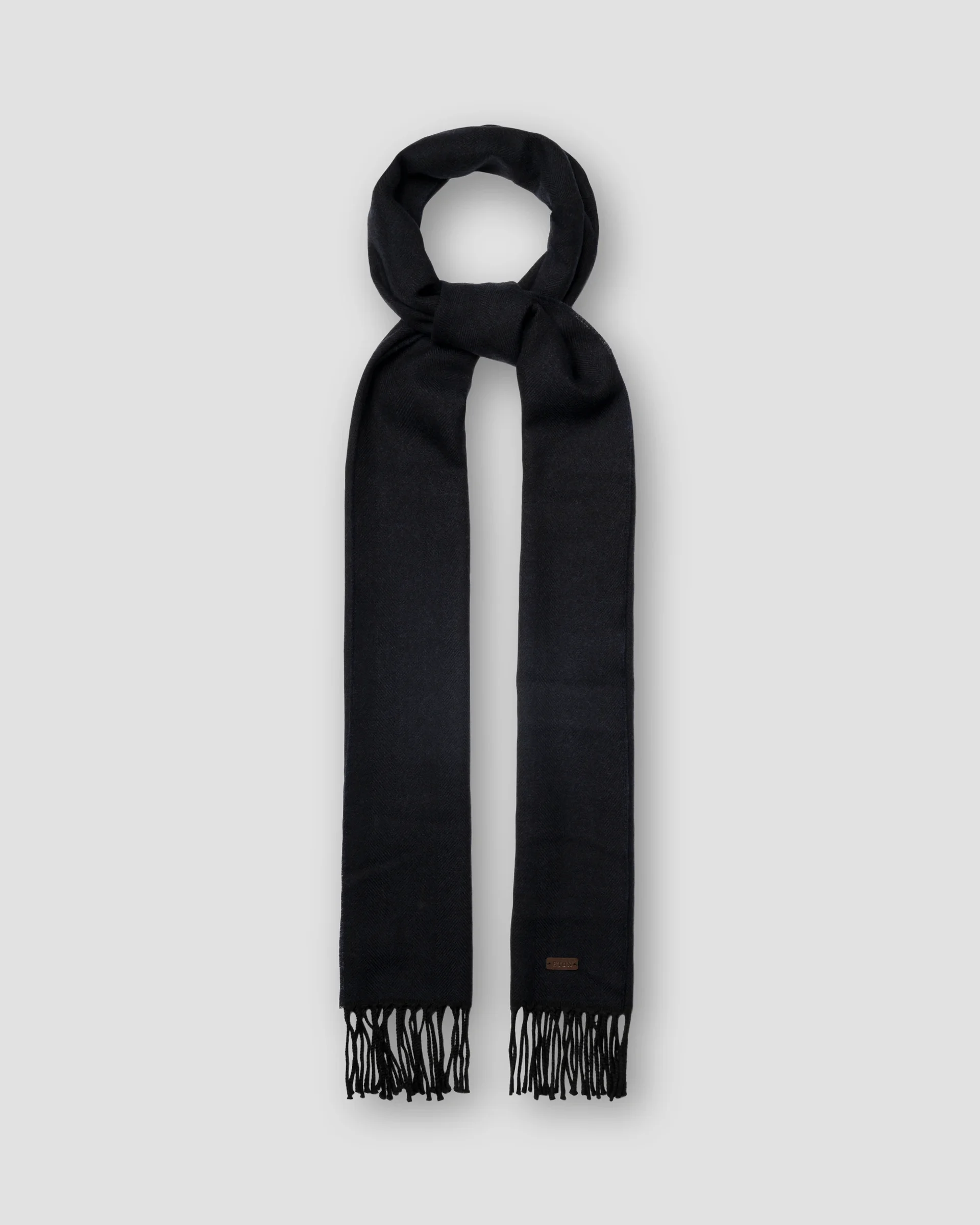 Eton Herringbone Merino Wool Scarf