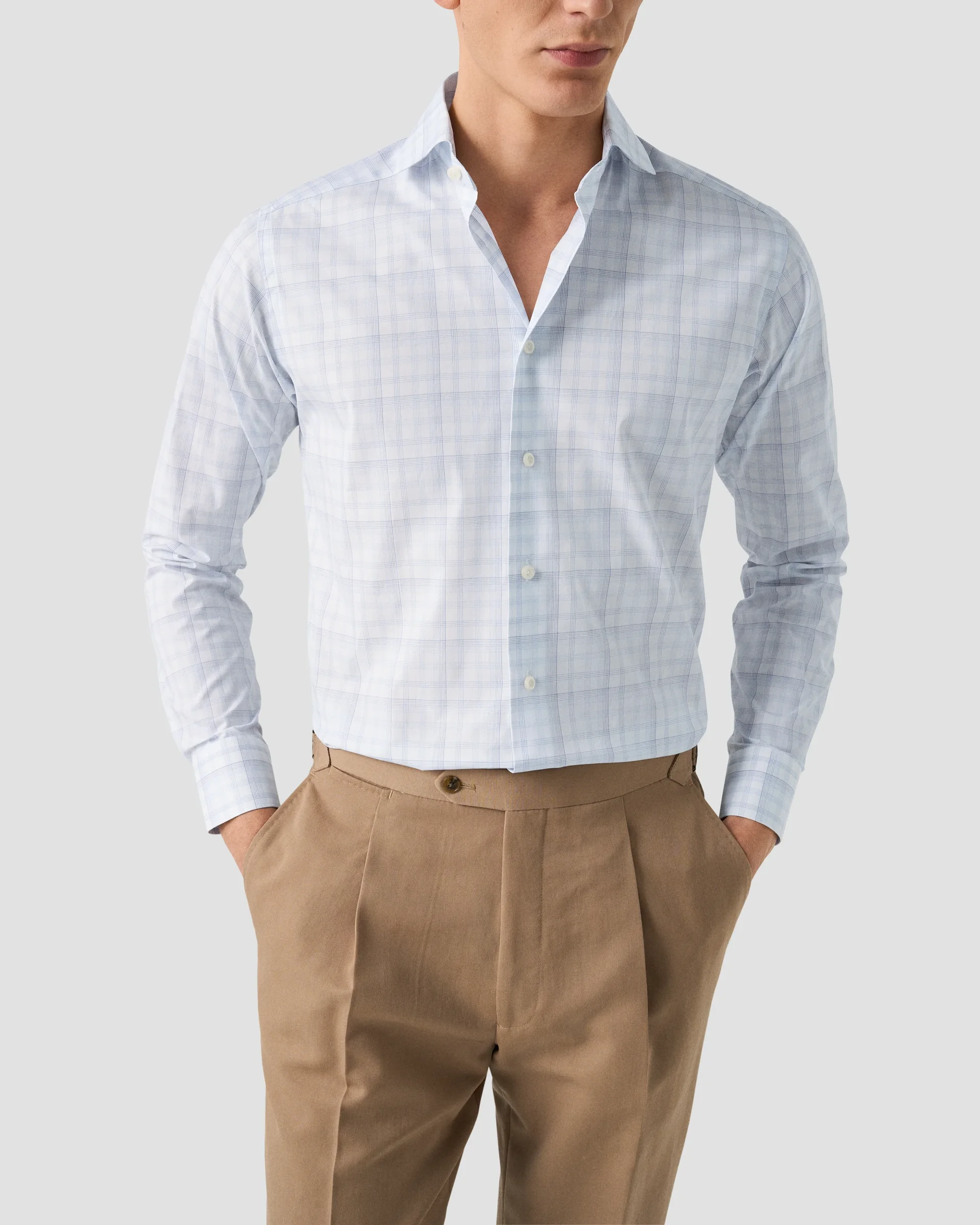 Eton Plaid Breeze Poplin Shirt | Slim fit | Size  38