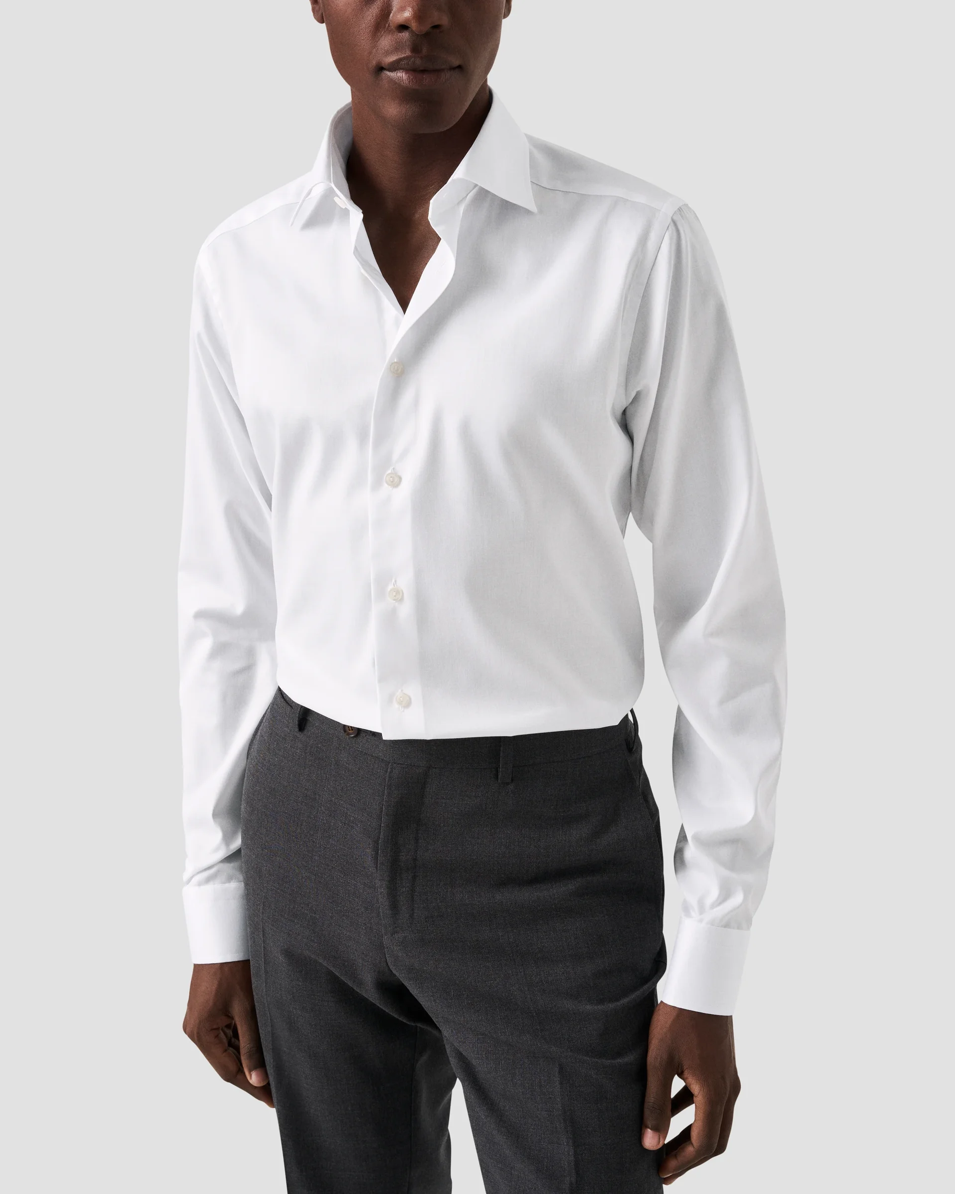 Eton White Signature Twill Dress Shirt – Extra Long Sleeves | Slim fit | Size  42