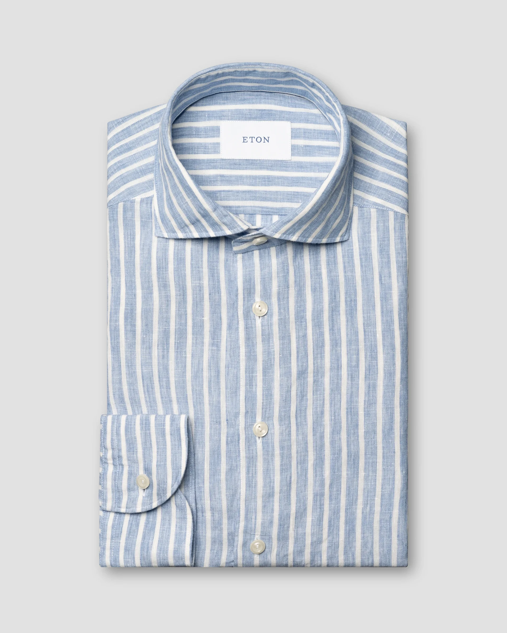 Eton Striped Linen Shirt | Contemporary fit | Size  40